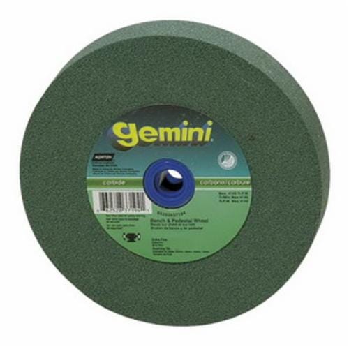 Norton® Gemini® Crystolon® 66252942301 Straight Bench and Pedestal Grinding Wheel, 7 in Dia x 1 in THK, 1 in Center Hole, 80 Grit, Silicon Carbide Abrasive
